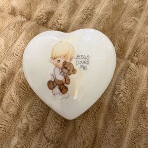 Precious Moments Heart-Shaped Ceramic Keepsake